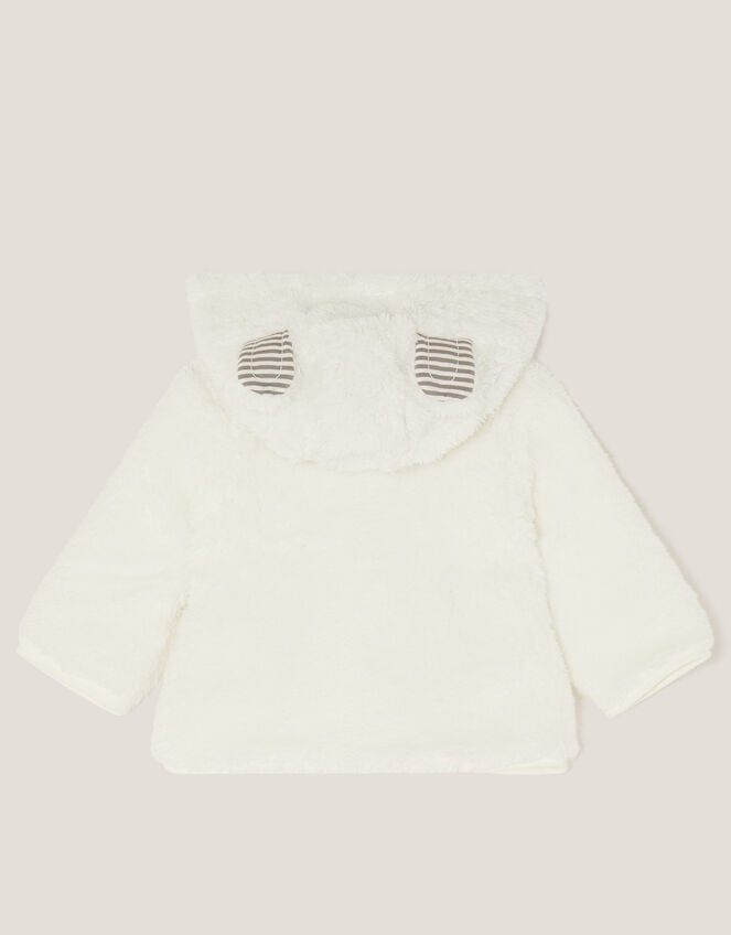 Baby Polar Bear Fleece Hoodie, White (WHITE), large
