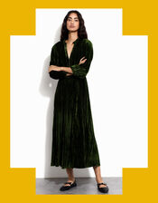 East Velvet Maxi Dress, Green (GREEN), large