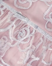 Rose Tinsel Party Dress, Pink (PINK), large