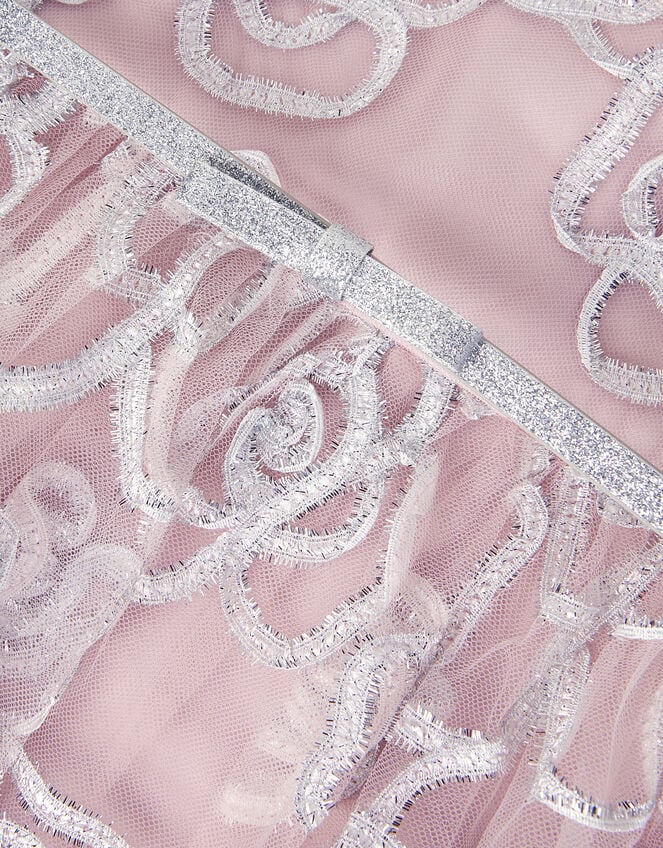 Rose Tinsel Party Dress, Pink (PINK), large