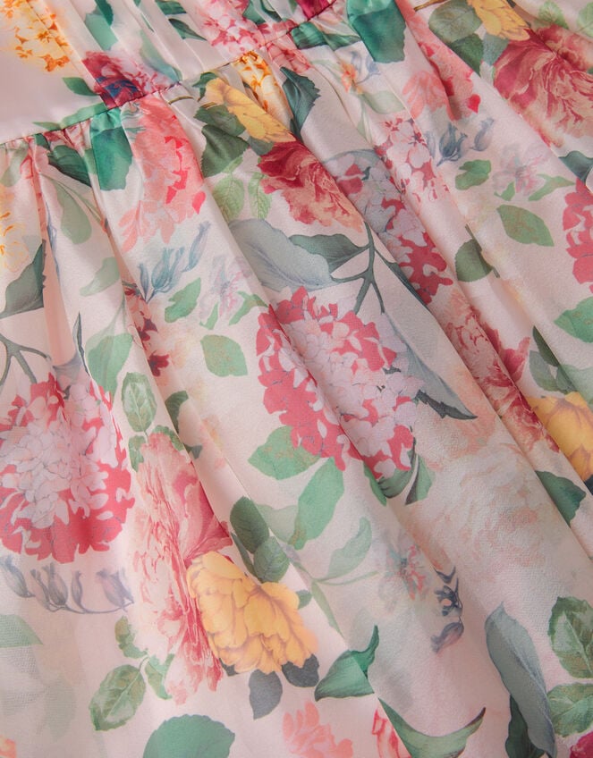 Agnes Long Sleeve Floral Chiffon Dress , Multi (MULTI), large