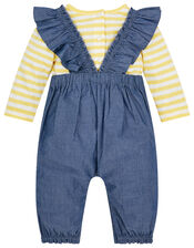 Baby Daisy Dungarees Set, Blue (BLUE), large
