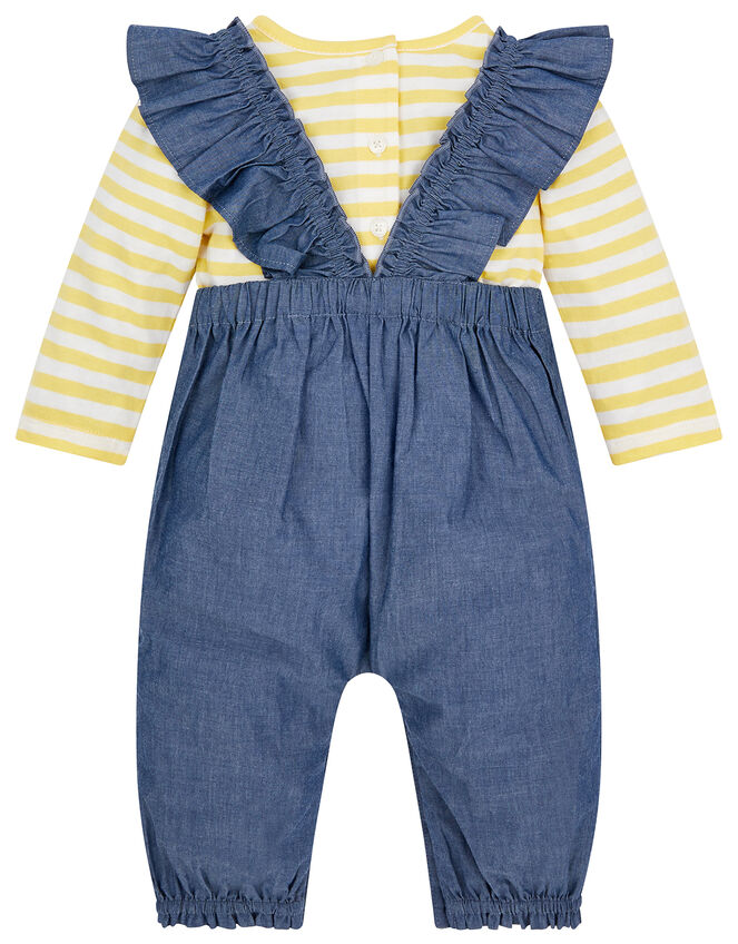 Baby Daisy Dungarees Set, Blue (BLUE), large