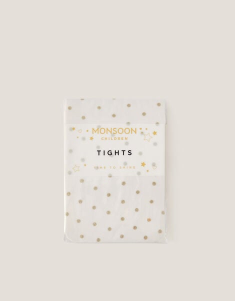 Glitter Spot Tights, Gold (GOLD), large