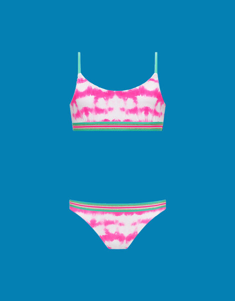 Sunuva Teen Tie Dye Strappy Bikini Set, Pink (PINK), large