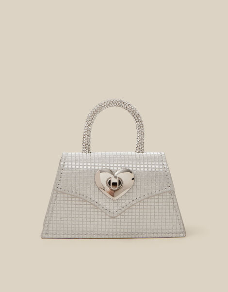 Mini Diamant&eacute; Heart Twistlock Bag, , large