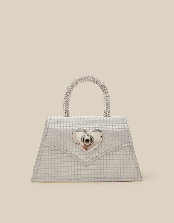 Mini Diamant&eacute; Heart Twistlock Bag, , large