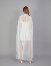 Pearl Trim Bridal Cape, , large