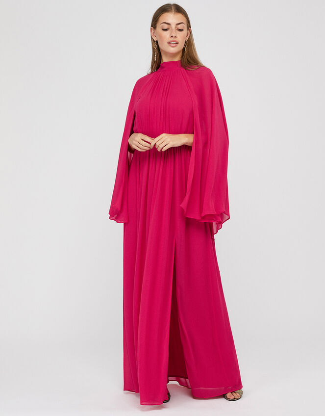 Kate Cape Maxi Dress, Pink (PINK), large