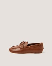 Piper Boat Shoes, Brown (CHOCOLATE), large