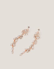 Diamanté Gemstone Drop Earrings, , large