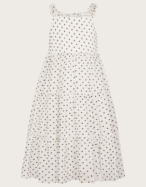 Jennifer Dobby Spot Maxi Dress, Ivory (IVORY), large