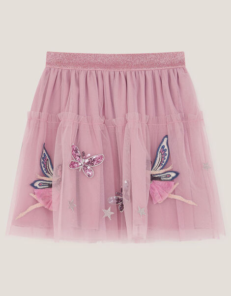 Butterfly Fairy Mesh Skirt, Pink (PINK), large