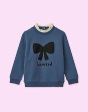 Liewood Lace Collar Sweatshirt , Blue (BLUE), large
