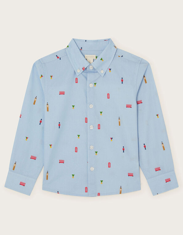 London Print Shirt, Blue (BLUE), large