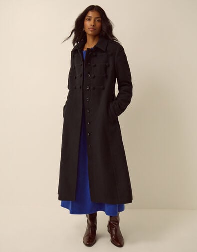 Katie Military Coat, Black (BLACK), large