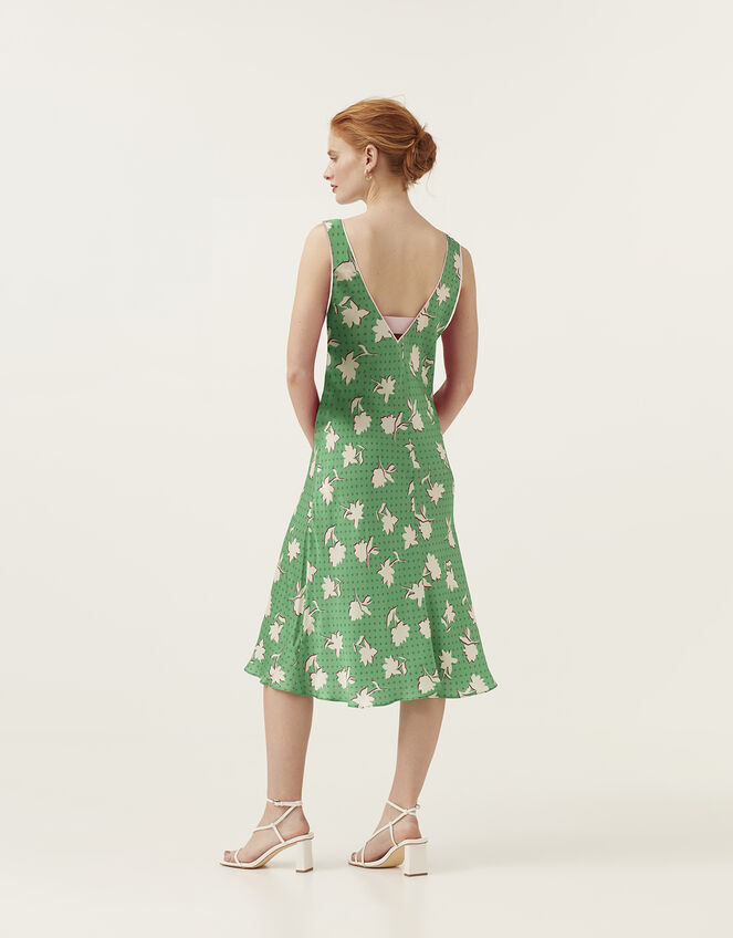 Mirla Beane Polka Dot Floral Slip Dress, Multi (MULTI), large