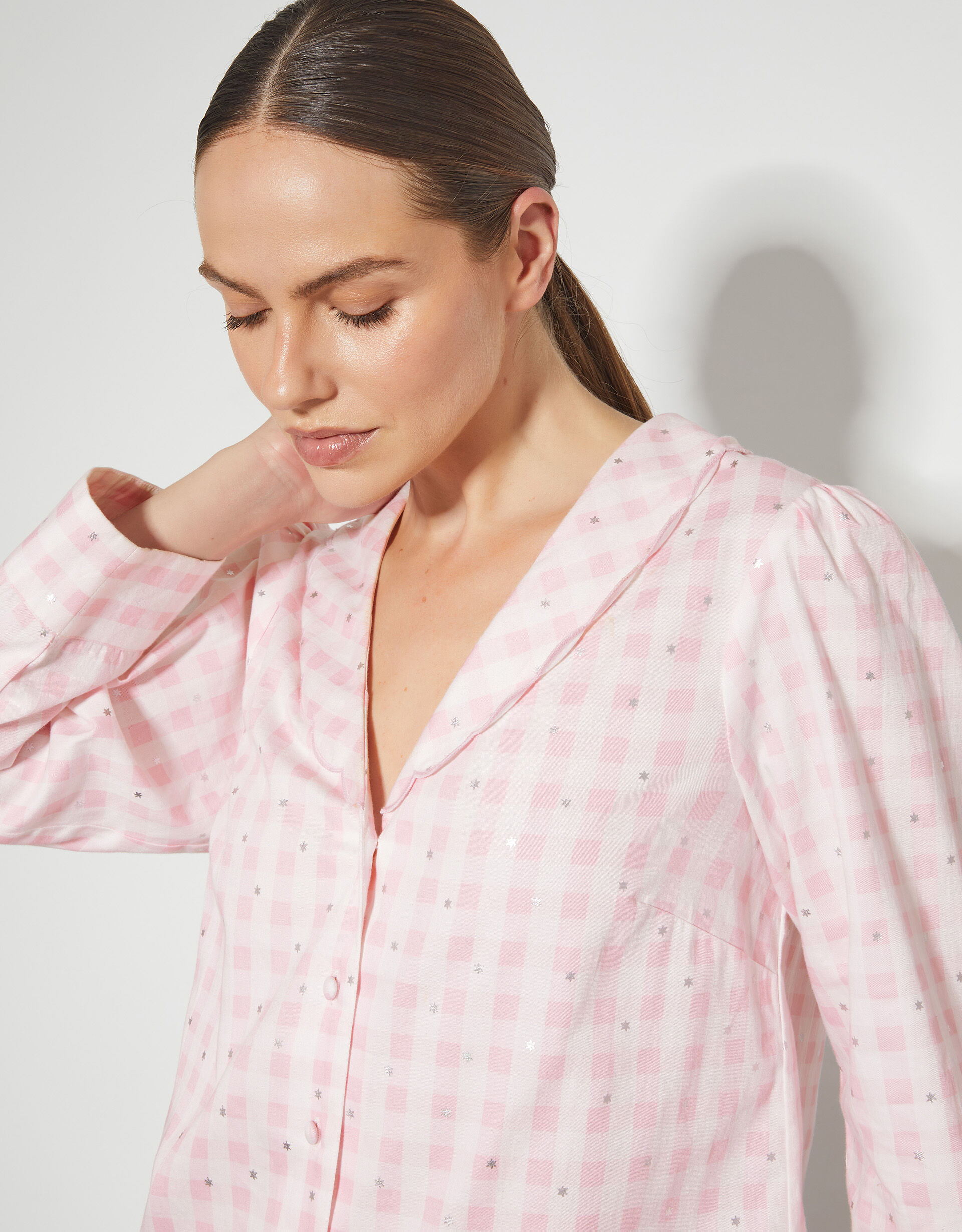 Clementine Gingham Pyjama Set Pink