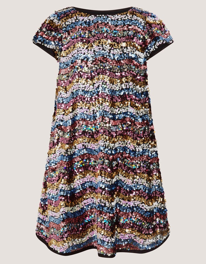 Sequin Stripe Party Dress, Multi (MULTI), large