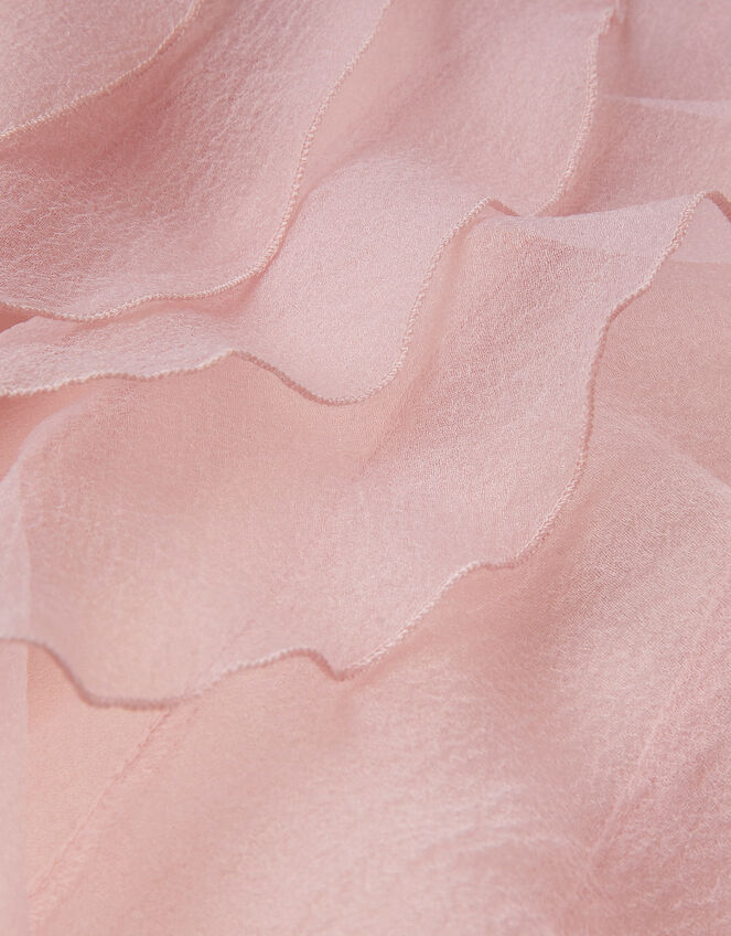 Daisy Embroidered Ruffle Party Dress, Pink (PINK), large