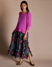 East Preeti Print Skirt, Black (BLACK), large