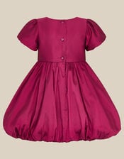 Baby Velvet Bow Bubble Hem Party Dress, Red (RED), large