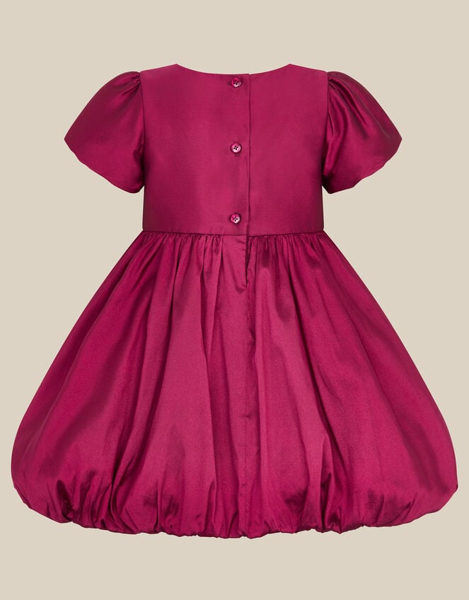 Baby Velvet Bow Bubble Hem Party Dress, Red (RED), large