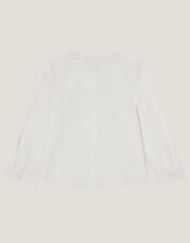 Embroidered Kurta Shirt, Ivory (IVORY), large