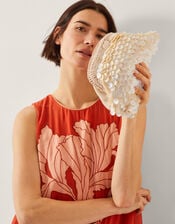 Saya Shell Embellished Clutch Bag, , large