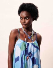 FRNCH Andaman Printed Maxi Dress, Blue (BLUE), large