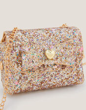 Mini Glitter Crossbody Bag, Gold (GOLD), large
