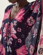 Abbie Floral Print Mini Kaftan, , large