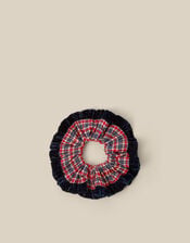 Tartan Velvet Hair Scrunchie, , large