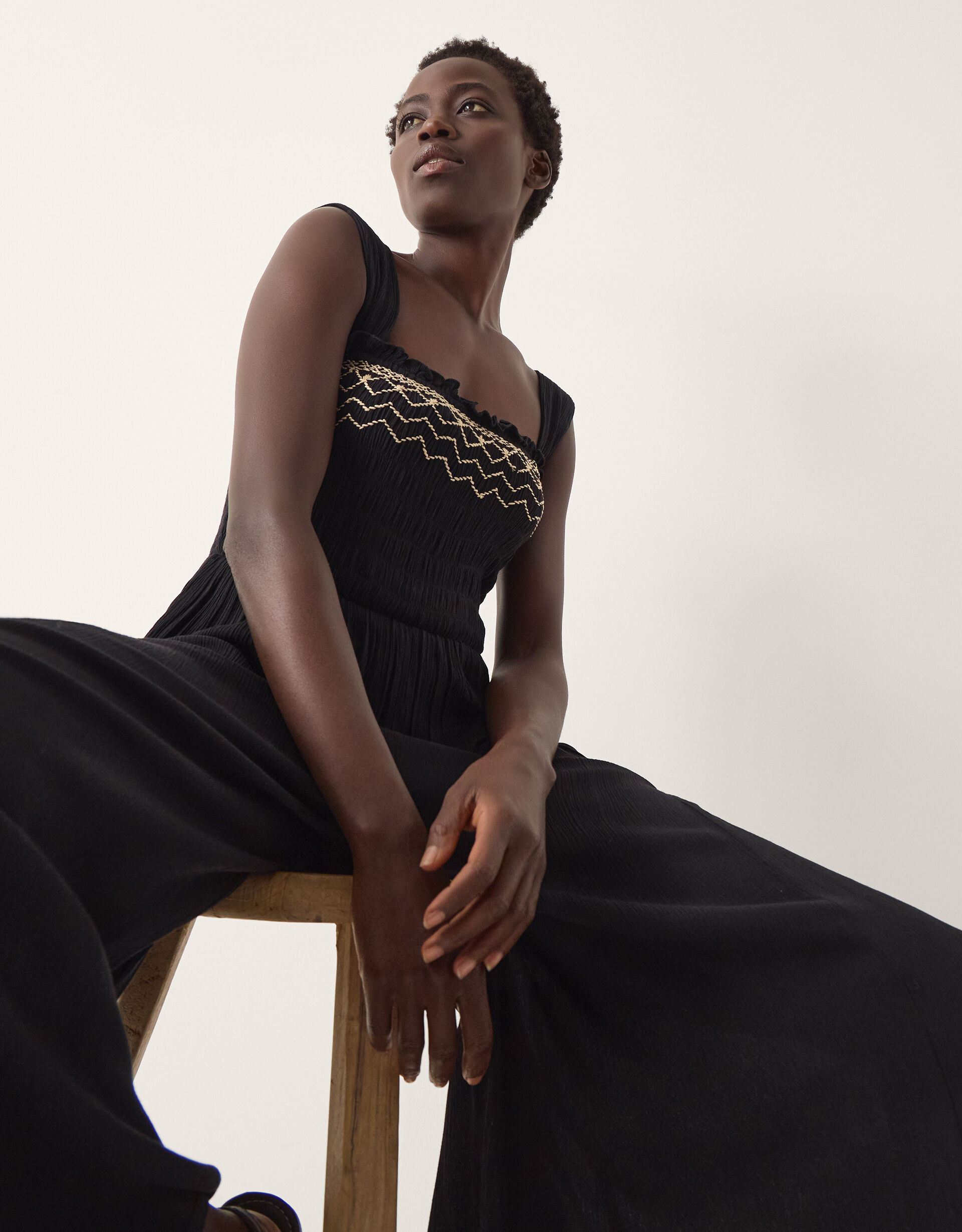 Billie Embroidered Jumpsuit Black | Jumpsuits | Monsoon US.