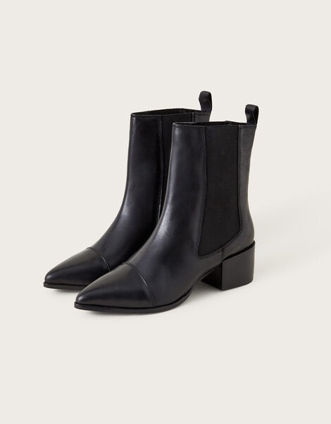 Chelsea Pointy Boots Black, Black (BLACK), large