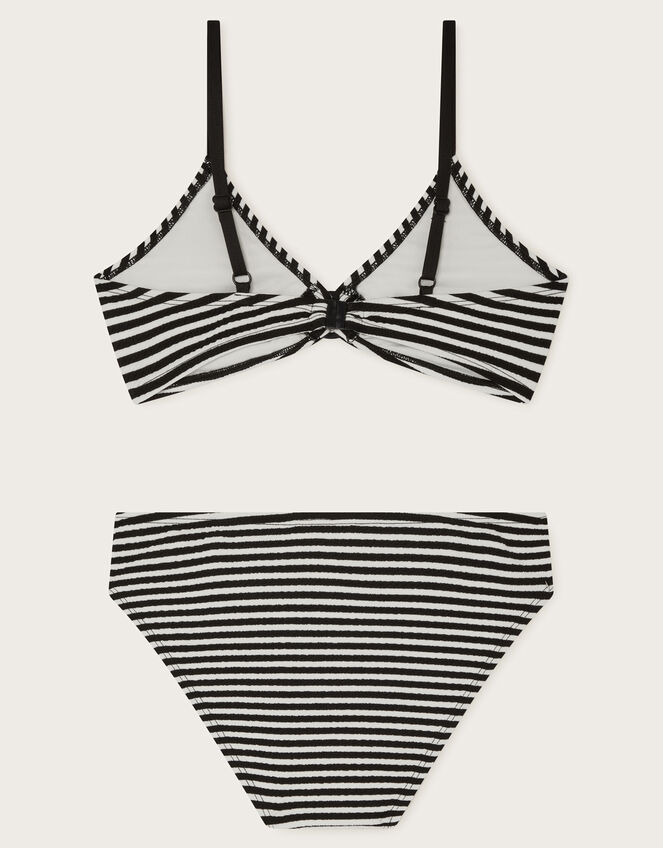 Stripe Ring Bikini Set, Black (BLACK), large