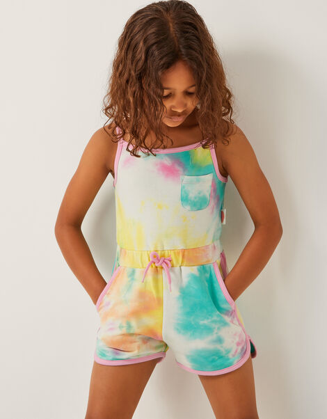 Tie-Dye Strappy Playsuit, Multi (MULTI), large