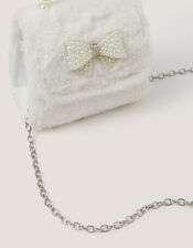 Fluffy Pearl Bow Bag, , large