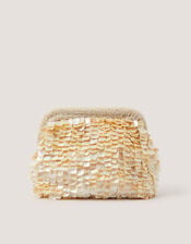 Enya Mother of Pearl Clutch Bag, , large