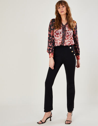 Ponte Trousers, Black (BLACK), large