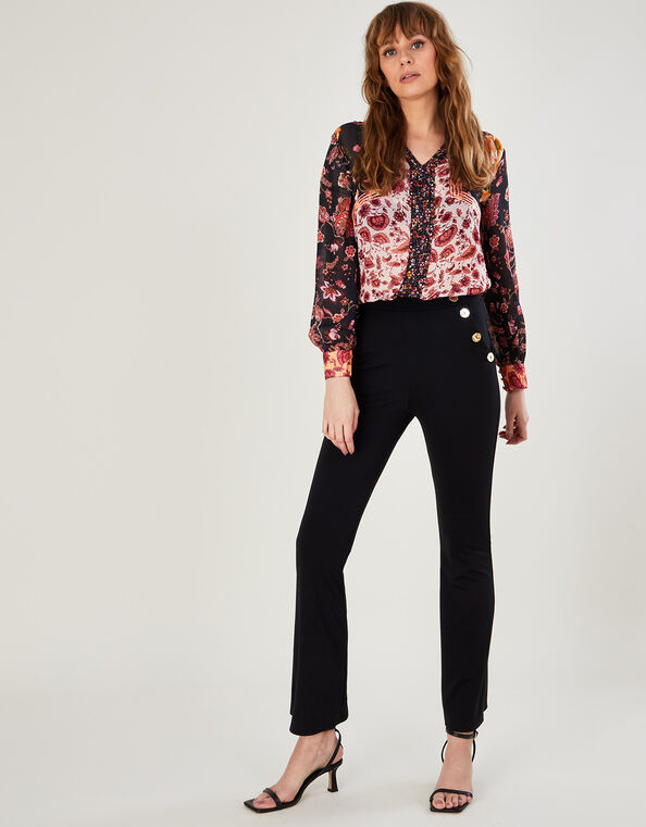 Ponte Trousers, Black (BLACK), large