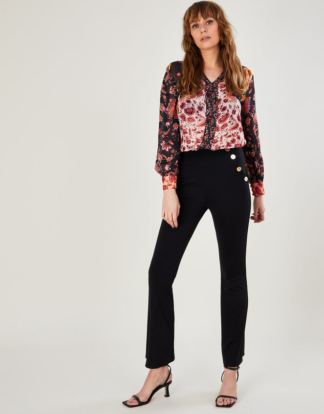 Ponte Trousers, Black (BLACK), large