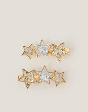 2-Pack Glitter Star Hair Clips, , large