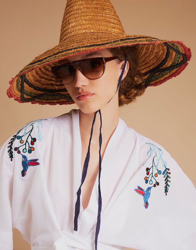 Tallulah and Hope Gloria Embroidered Blouse, White (WHITE), large