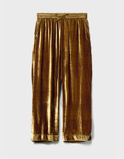 East Rumi Velvet Straight Leg Trousers, Green (GREEN), large