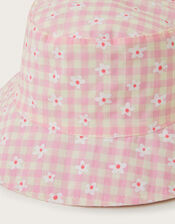 Baby Check Floppy Bucket Hat, Pink (PINK), large