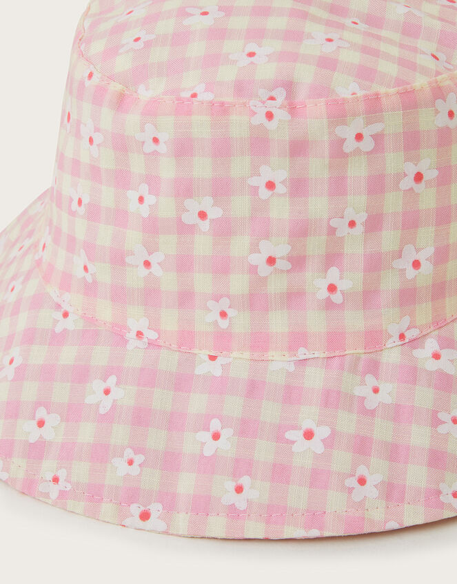 Baby Check Floppy Bucket Hat, Pink (PINK), large