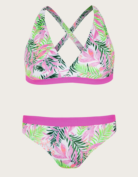 Pretty Palm Triangle Bikini Set, Ivory (IVORY), large