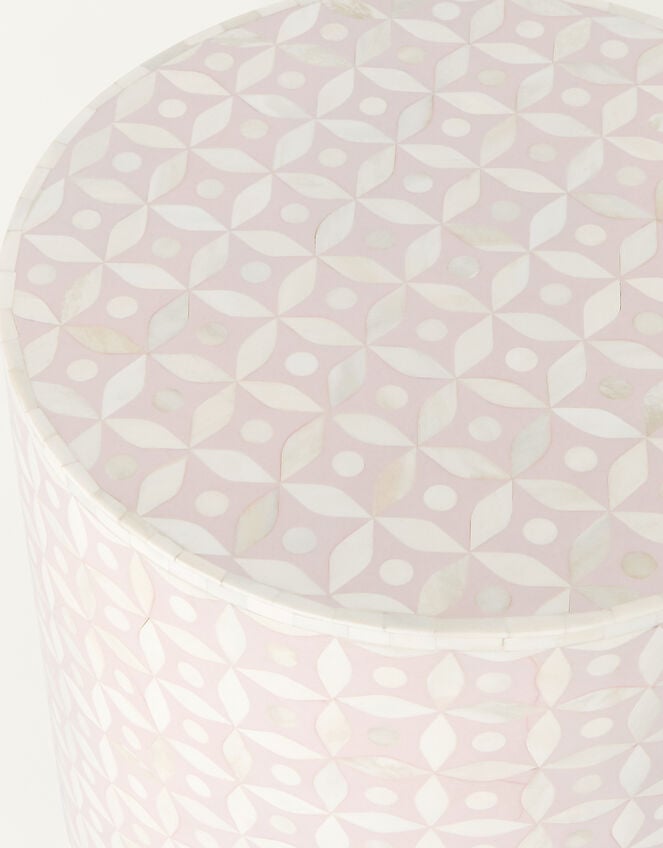 Patterned Cylinder Bedside Table, , large