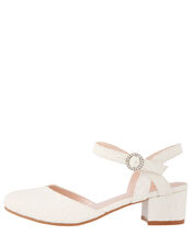 Lace Two-Part Heels, Ivory (IVORY), large